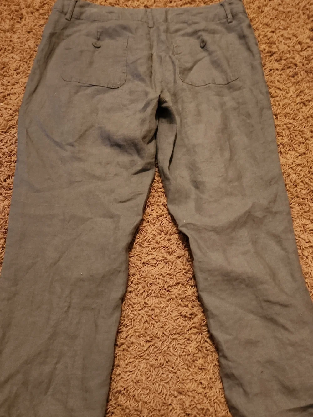 Cynthia Rowley Womans Linen-Blend Pants - Gray Size 6